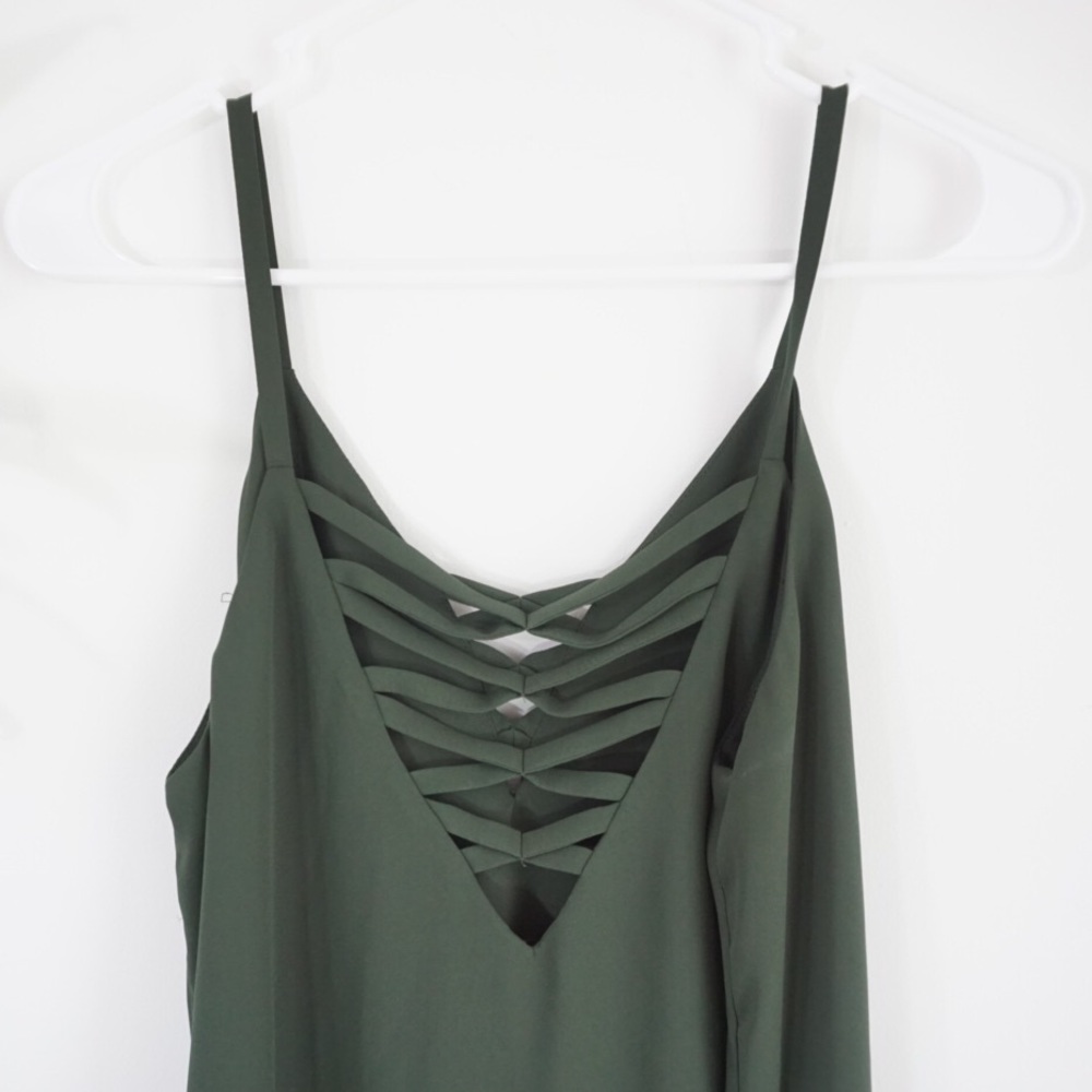 Green Open Back Top